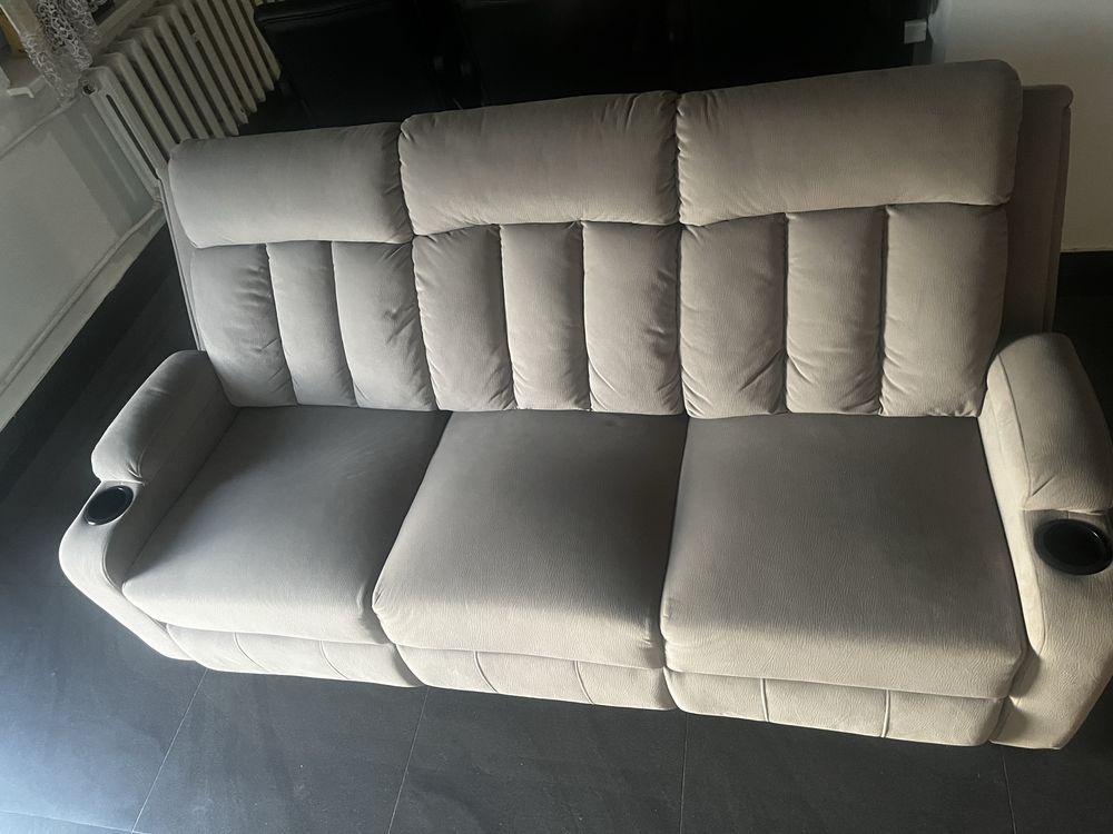 Sofa z funkcją relaks szara KAVERNO z salonu Agata na gwarancji