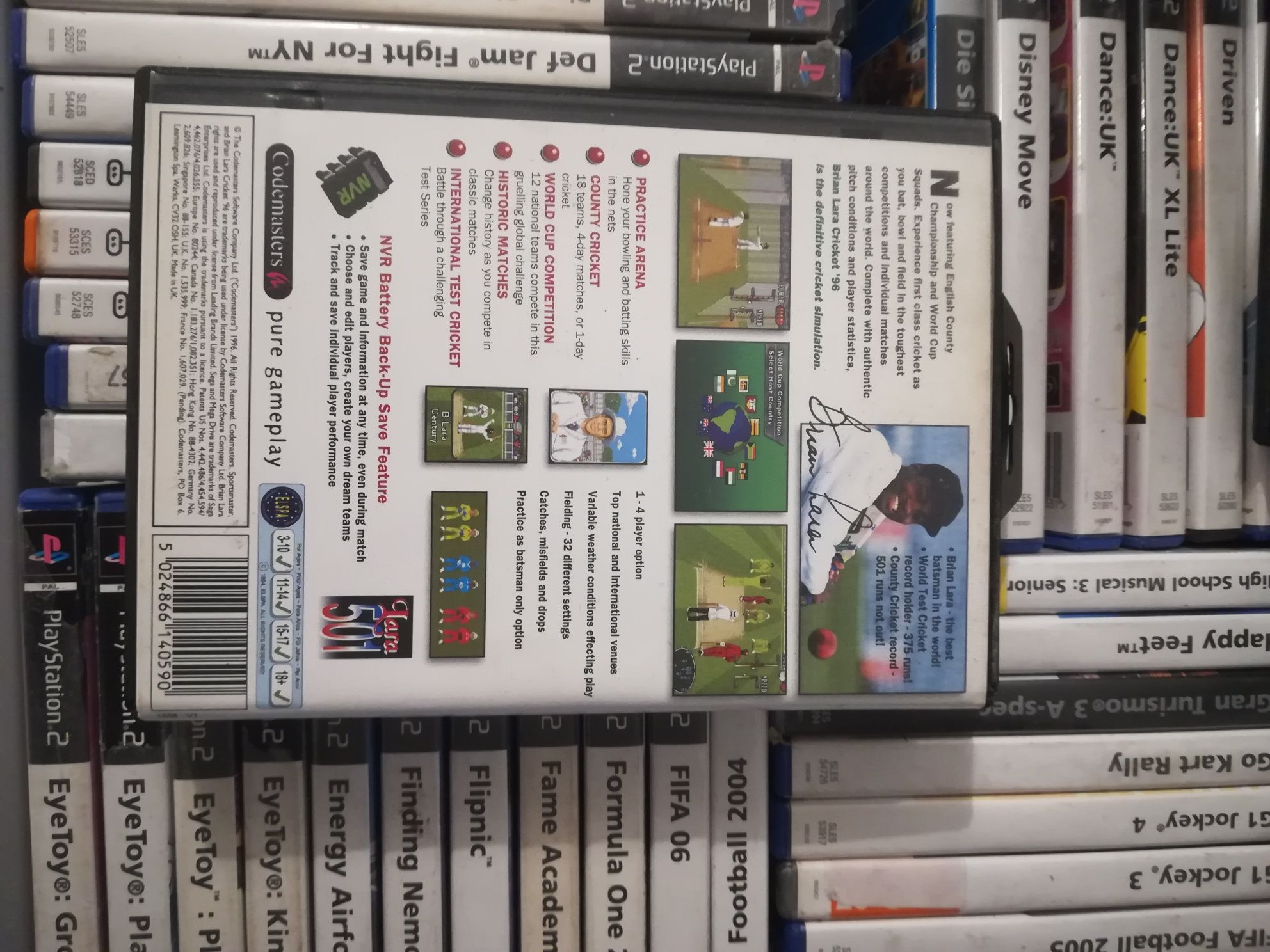 Brian lara 96 cricket sega mega drive