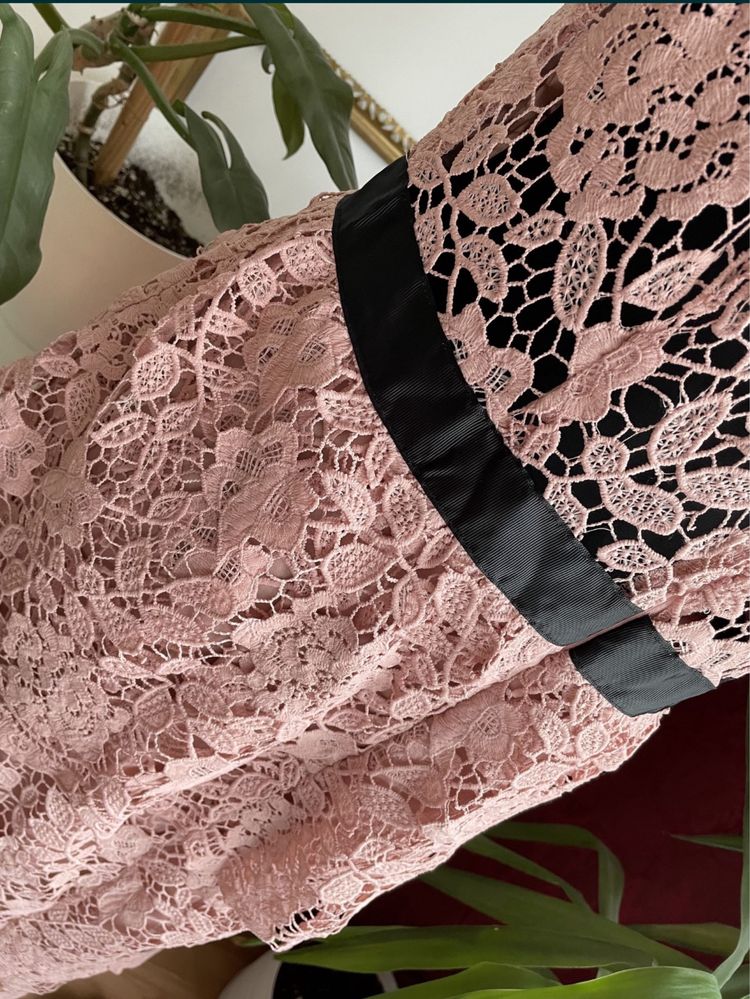 Boohoo koronkowa sukienka midaxi midi ażurowa  44 xxl 46 3 xl