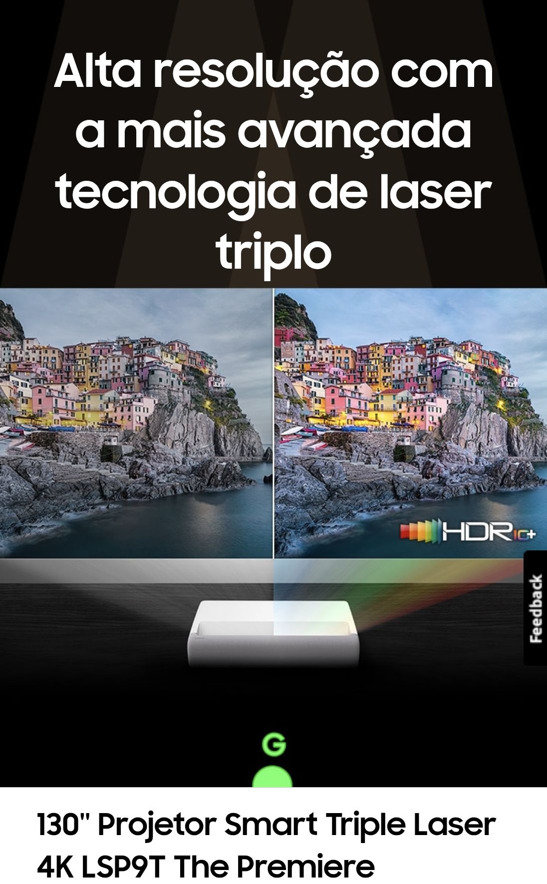 Samsung  Premiere LSP9T 4k com garantia  até 25/10/25
