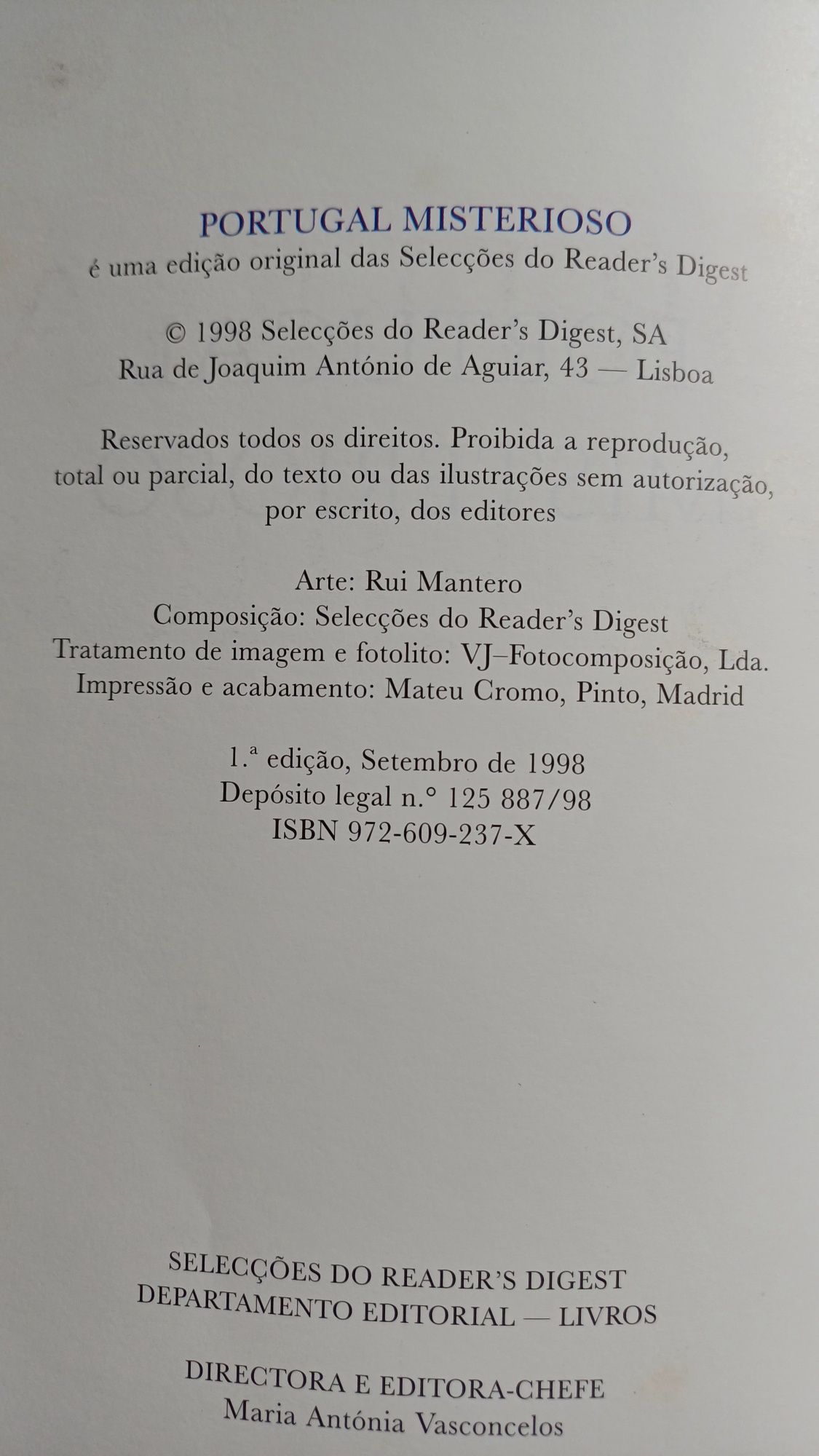 Portugal Misterioso Excelente Publicação 1a. Edç