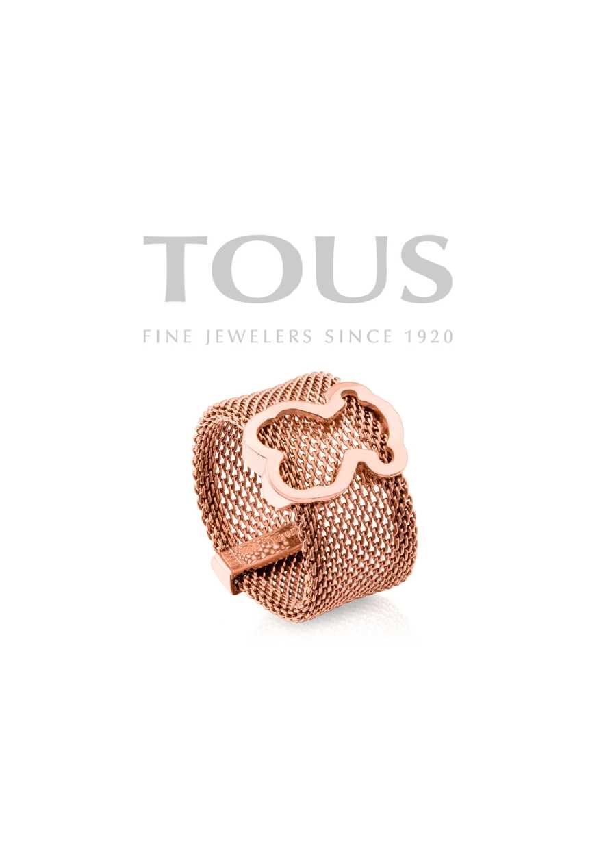 TOUS pierścionek Icon Mesh srebro 925 oryginał