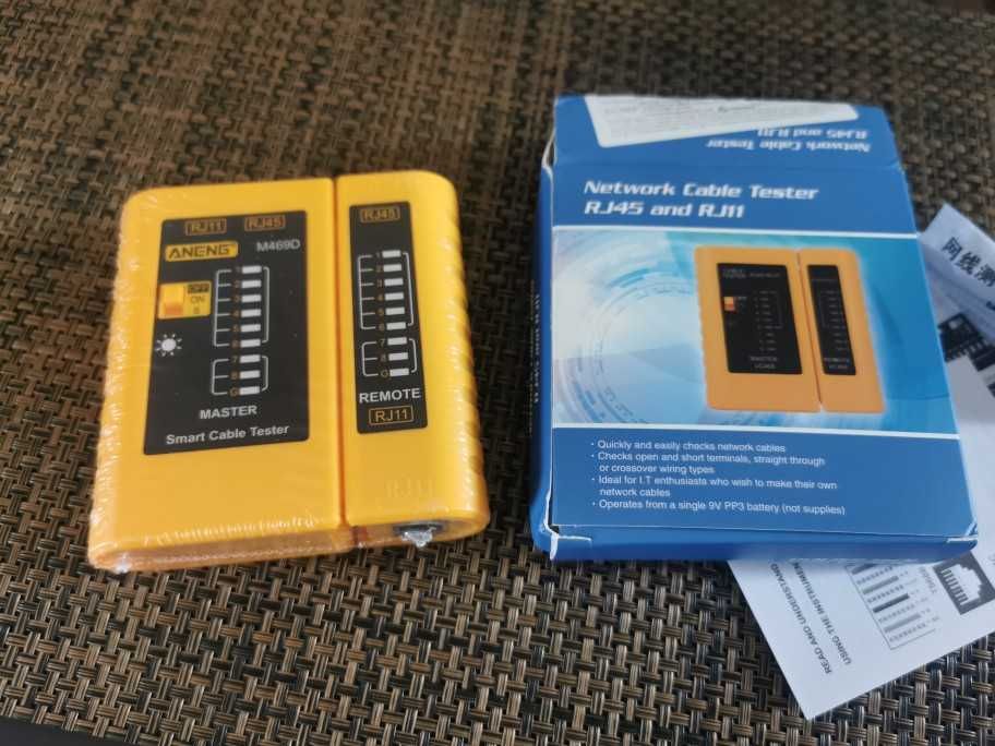 Тестер интернет кабеля Aneng, RJ45 кабельный тестер витой пары RJ11