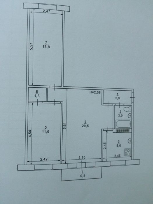 Продам 3-ком квартиру 16 гор.бол