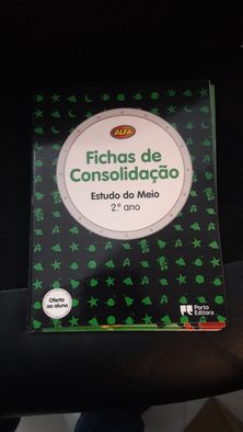 Manual e livro de ficha de estudo do meio 2°ano alfa Porto editora