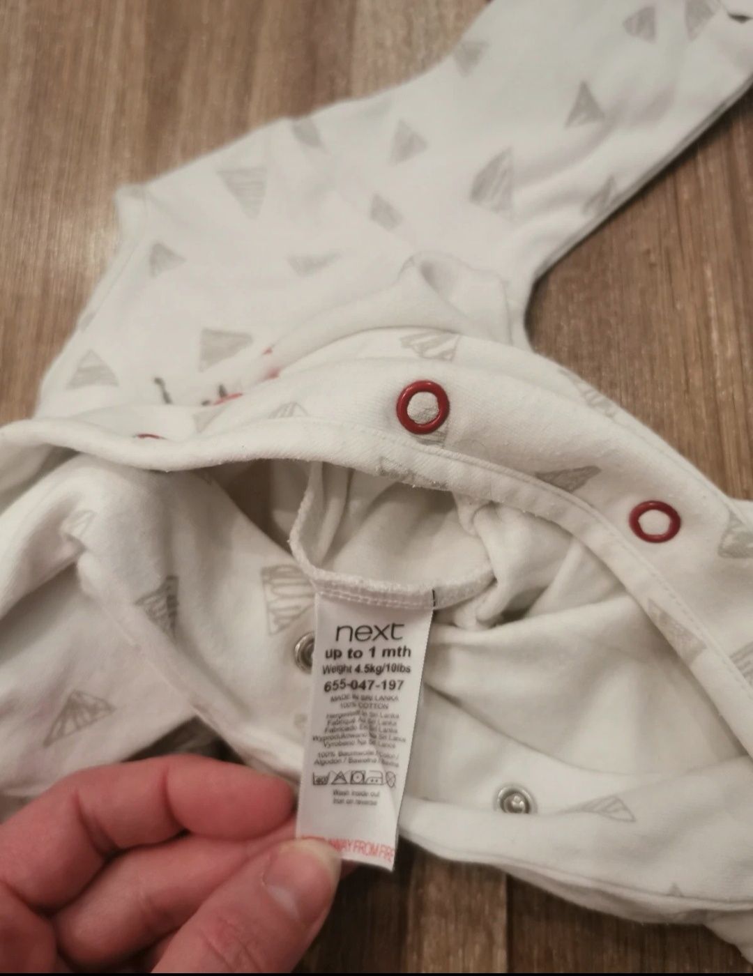 2c pajac pajacyk piżamka Next Mothercare 56 62 uniseks serce mama love