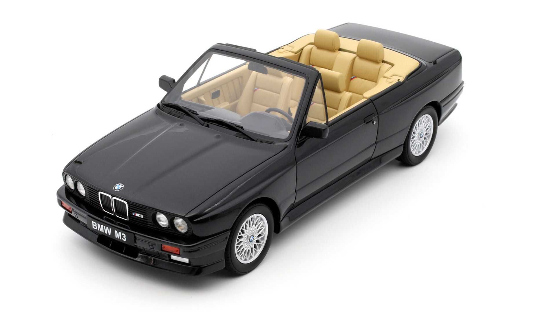 Model 1:18 Otto BMW M3 (E30) convertible 1989 diamond black metallic