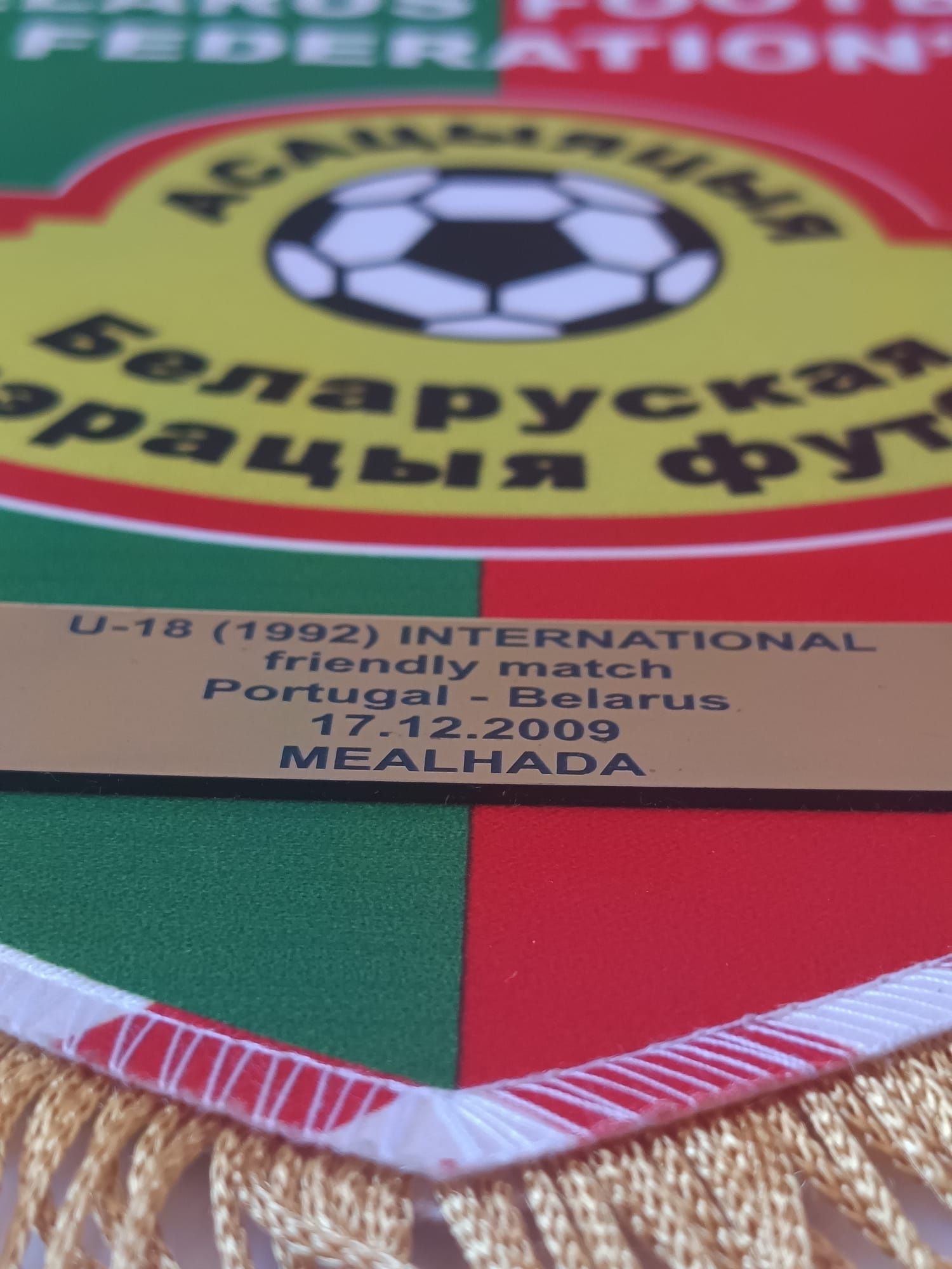 Galhardete de jogo Bielorrússia vs Portugal