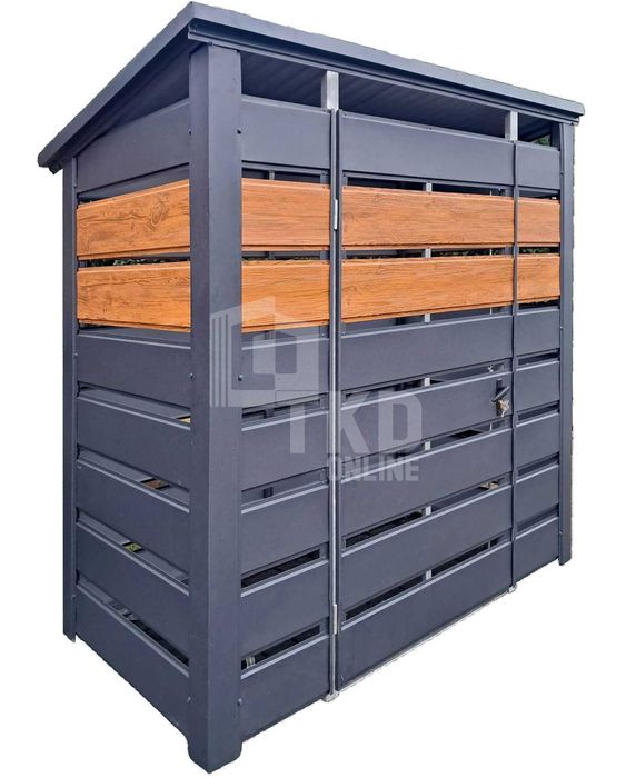 Wiata śmietnikowa 1,6x0,8m  Schowek ogrodowy TKD395