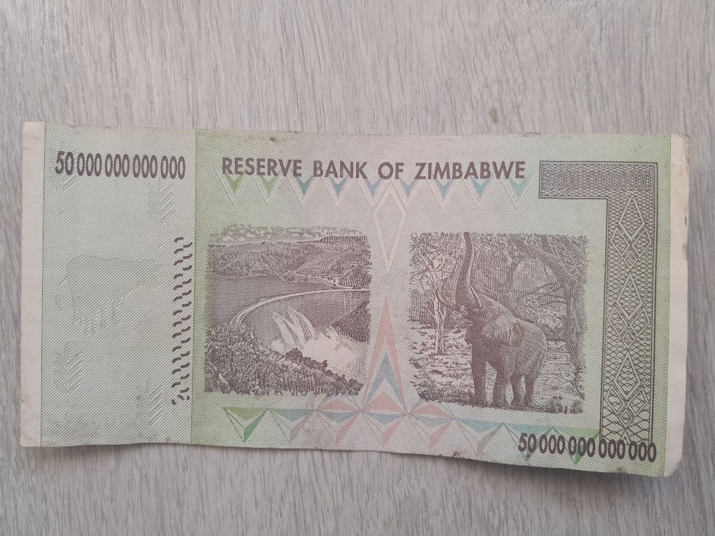 50 trylionow dolarów Zimbabwe