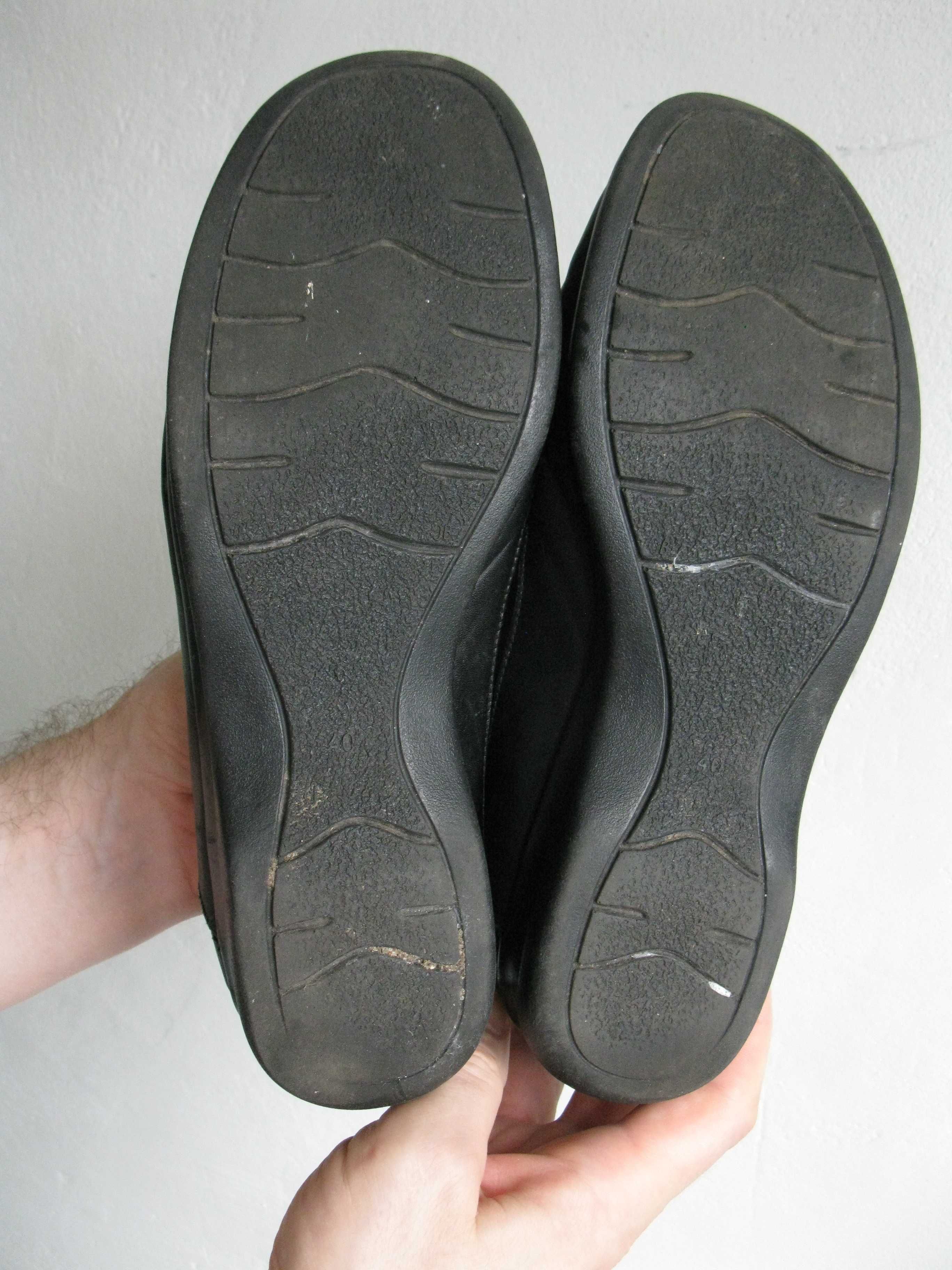 Туфли кожаные чёрные стелька 25 см