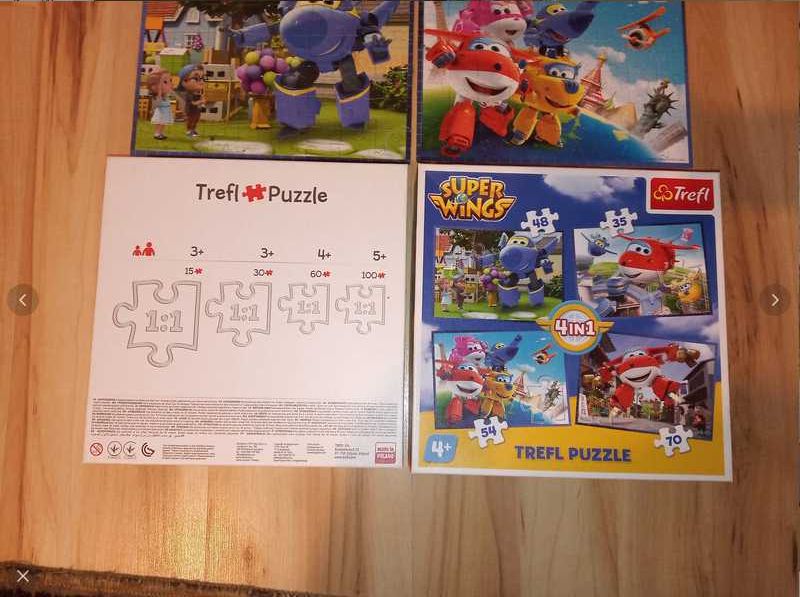 Puzzle Super Wings Trefl 4 w 1 35, 48, 54, 70