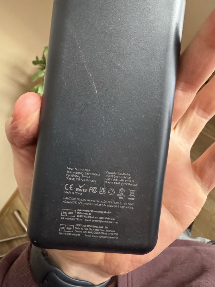 powerbank 30000mAh solar USB yd-818p