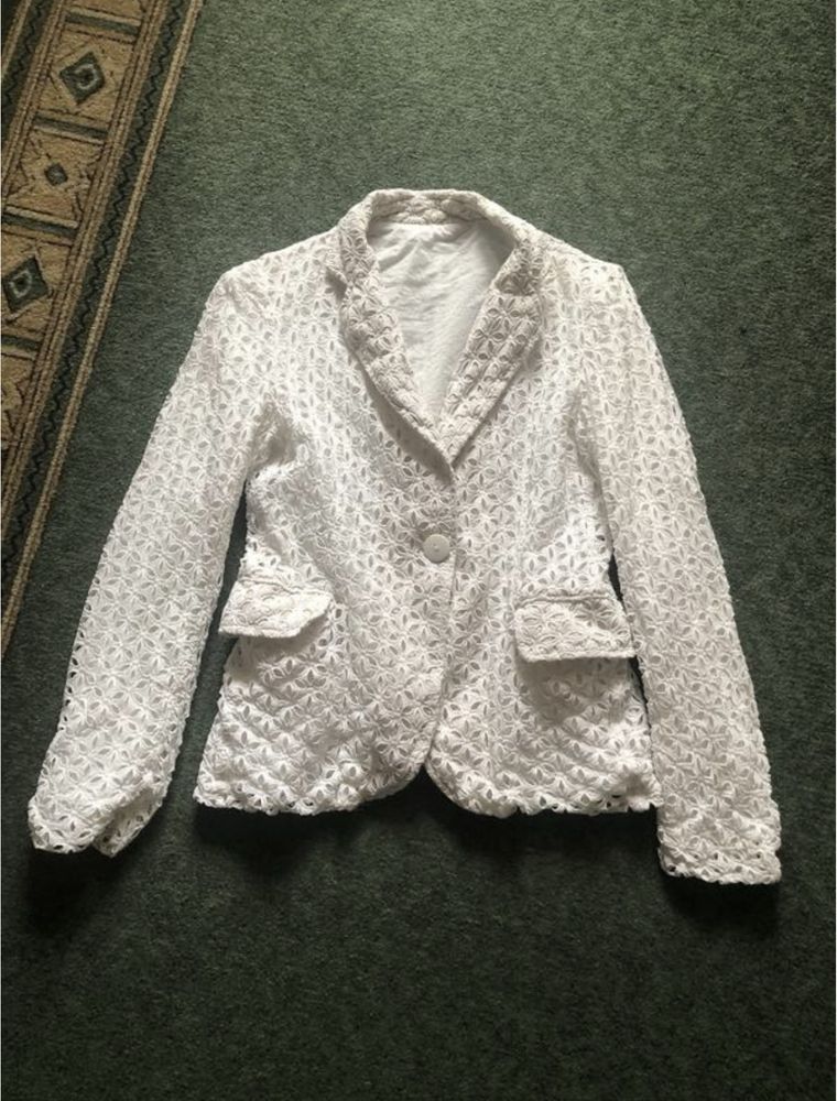 Леопардовый пиджак, белый пиджак из прошвы