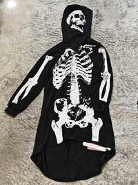 Nowa asymetryczna bluza tunika sukienka szkielet goth