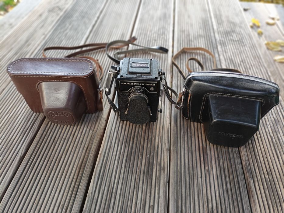 Фотоапарати Любитель-166в, Киев-19, Зенит-в