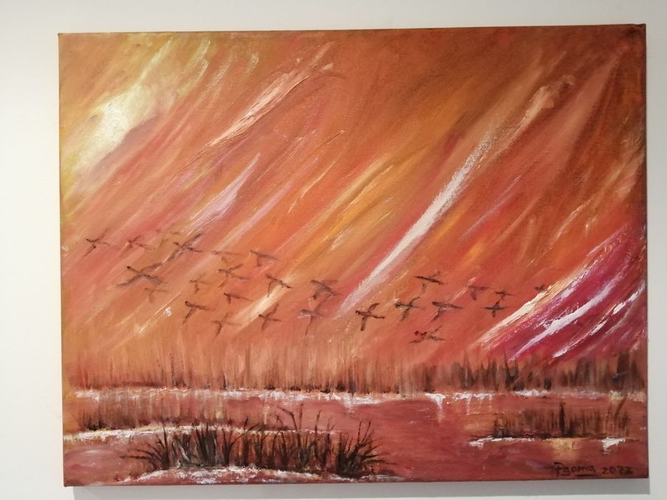 Pintura a óleo sobre tela