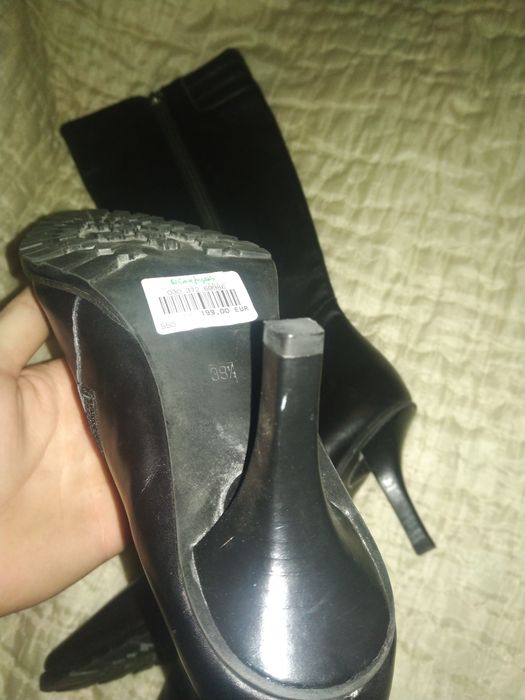 Tommy Hilfiger шкіряні жіночі 38 розмір чобітки сапоги сапожки підбори