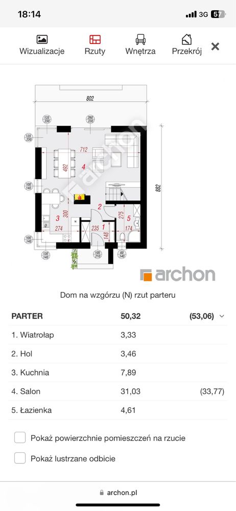 Sprzedam projekt budynku jednorodzinnego DOM NA WZGÓRZU (N)