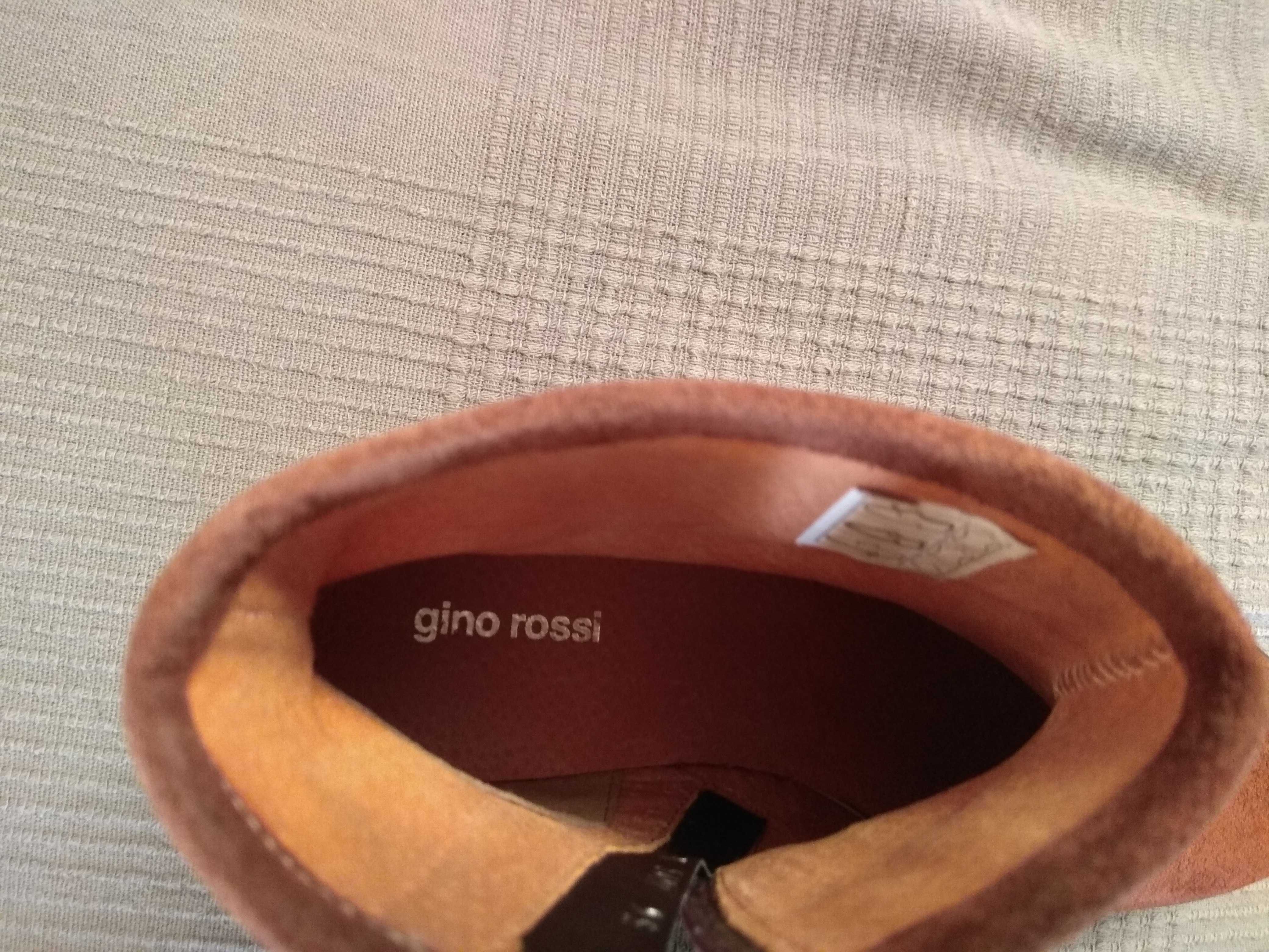 Nowe botki Gino Rossi r 36 sztyblety skóra naturalna brąz kozaki camel