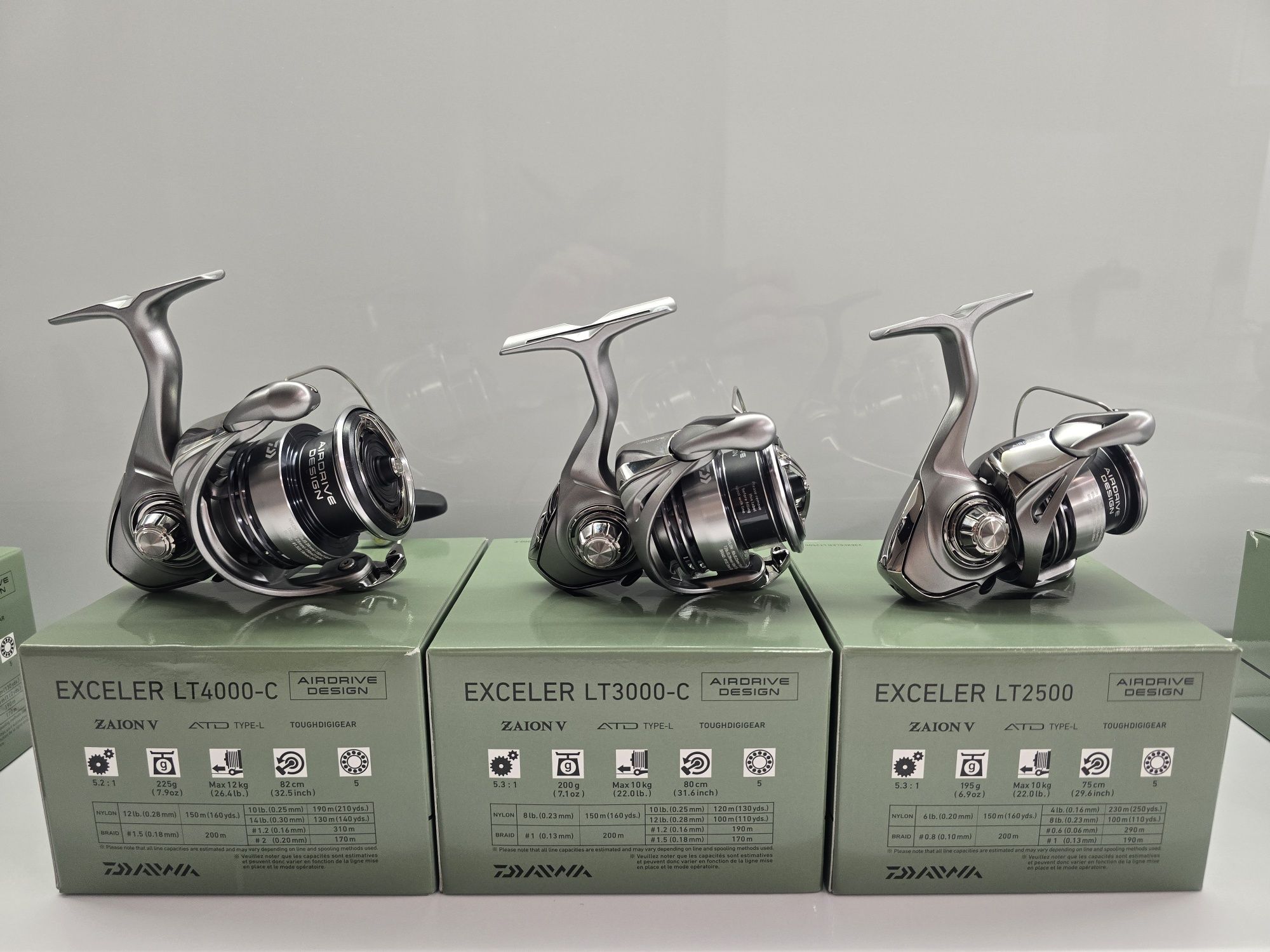 Daiwa 23 Exceller LT 2500, 3000-C, 4000-C, Дайва Екселлер, спінінгова