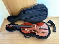 Violoncelo 3/4 do Luthier Ricardo Belinha + arco + saco de transporte