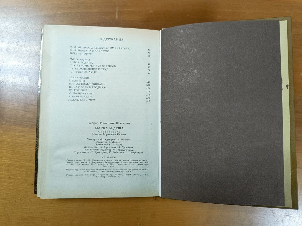 Шаляпин Ф. И. Маска и душа. Мои сорок лет на театрах. 1989