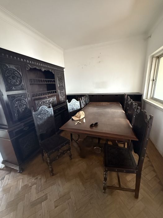 Moveis sala completos + cadeiras/ madeira macica