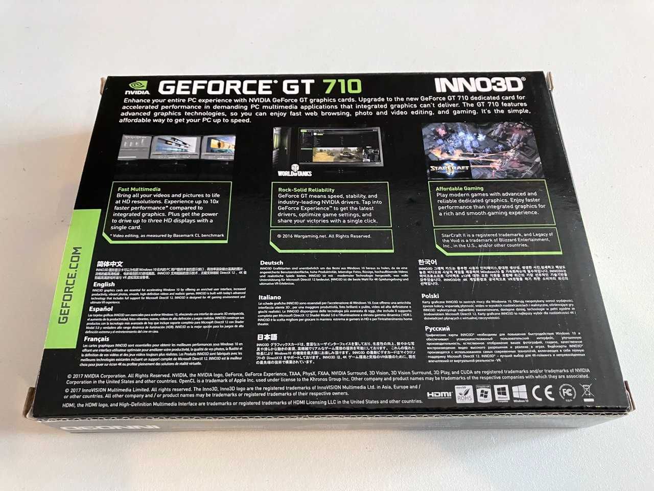 Karta graficzna INNO3D GeF GT710 2GB SDDR5 nowa na gwarancji