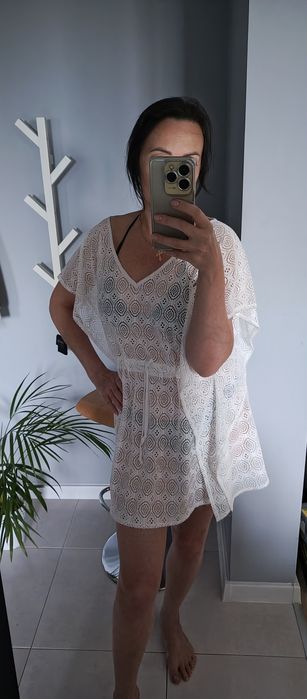 Tunika plażowa koronkowa