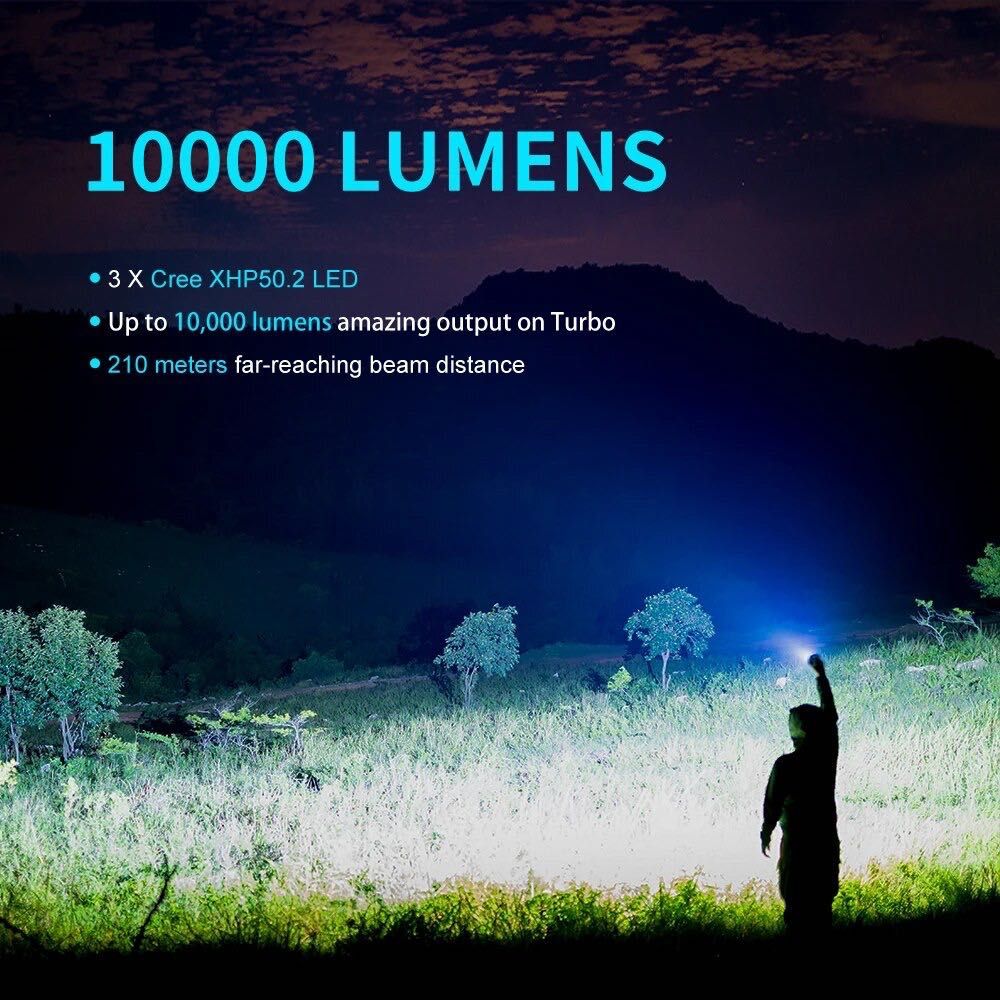 Lumintop Moonbox Тактичний потужний ручний ліхтар 10000 люмен