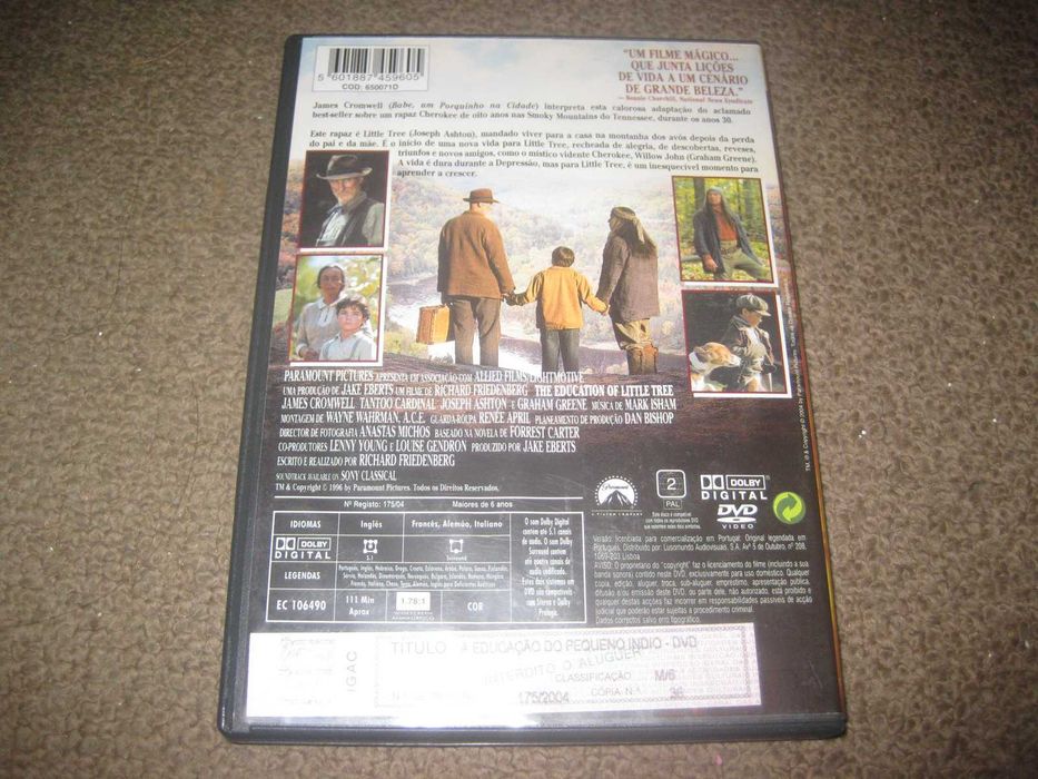 DVD "A Educação do Pequeno Índio" de Richard Friedenberg