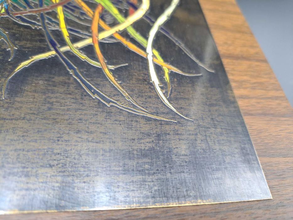 Obraz koguty na blasze desce rękodzieło Wiener damascier kunst