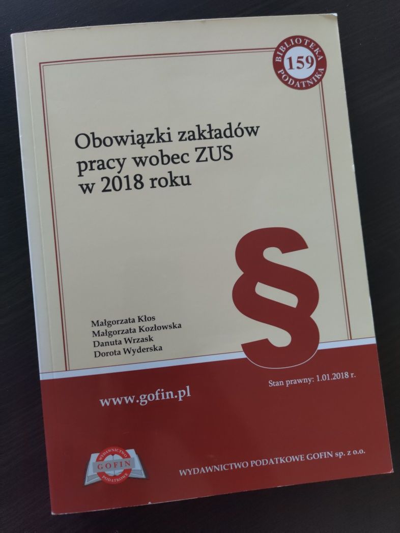 Obowiązki zakladów pracy wobec ZUS w 2018 roku M.Kłos