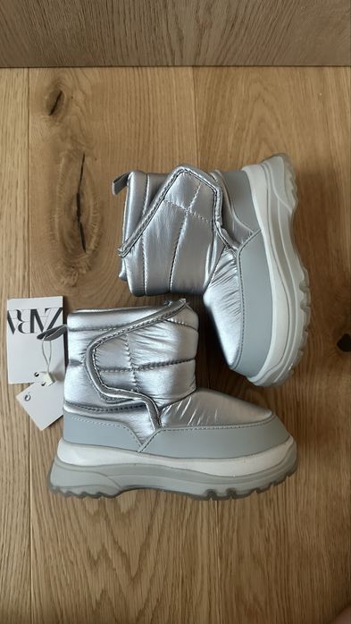 Зимові ботінки Zara 24 р сапожки дутіки ботинки сапоги
