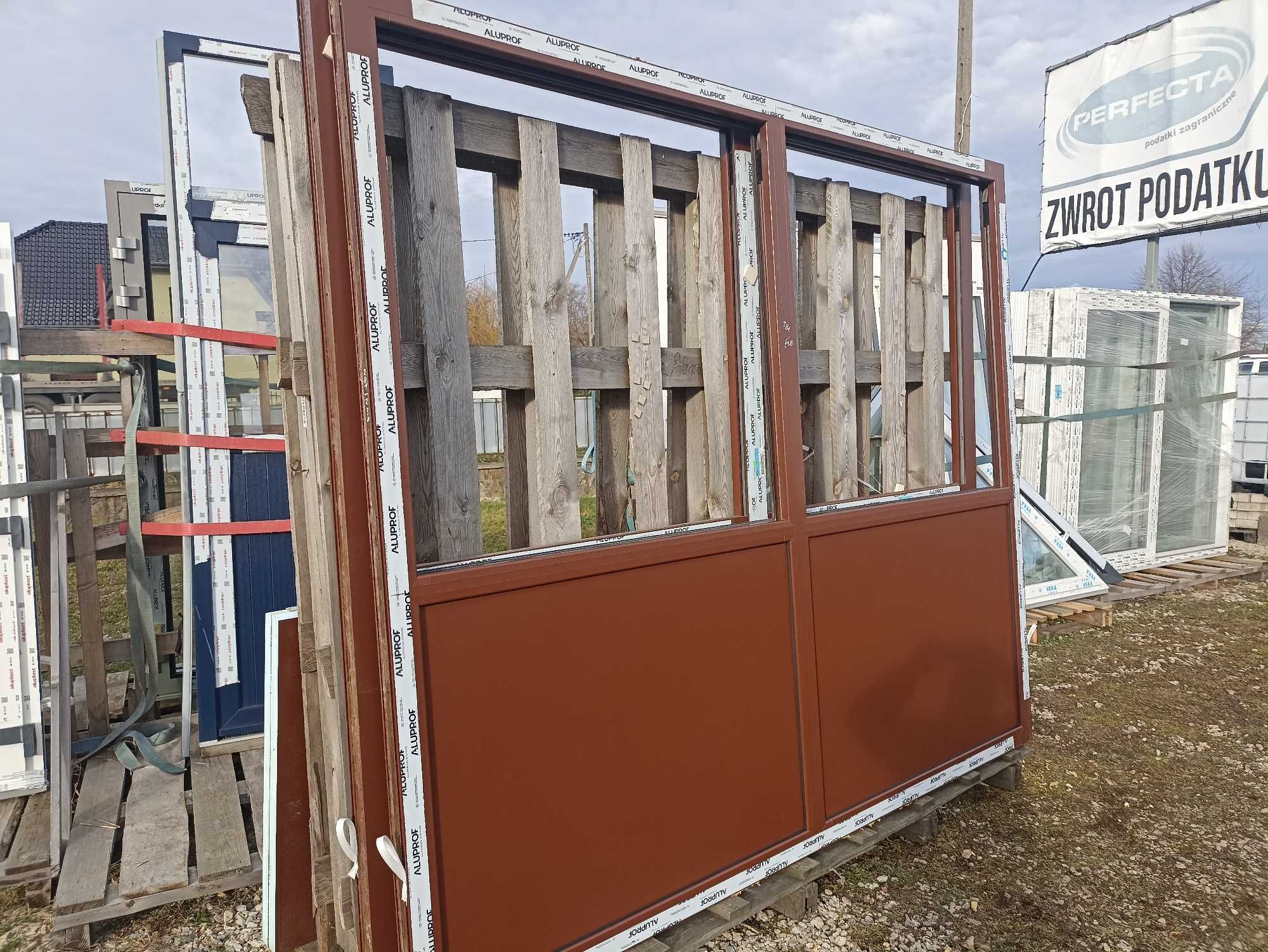 Okno aluminiowe FIX 281/238 BRĄZ
