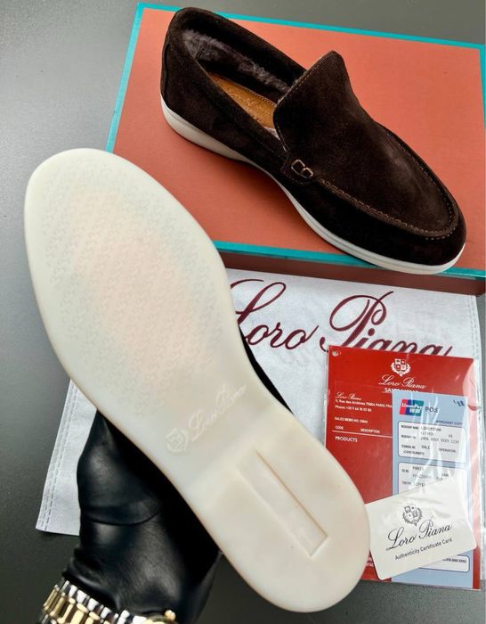 Чоловічі лофери loro Piana на хутрі
