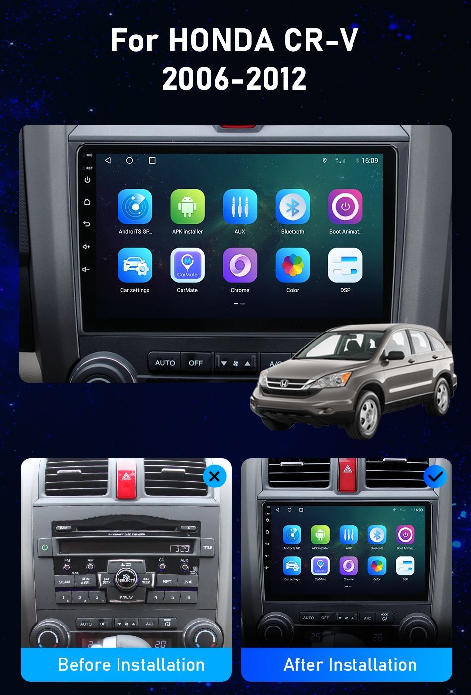 Radio Android Honda CR-V