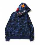 Худи BAPE Color Camo Shark Full Zip Hoodie Blue