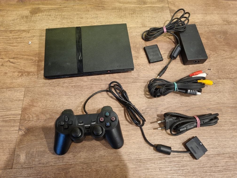 Playstation 2 Slim konsola PS2 pad karta pamięci gwarancja