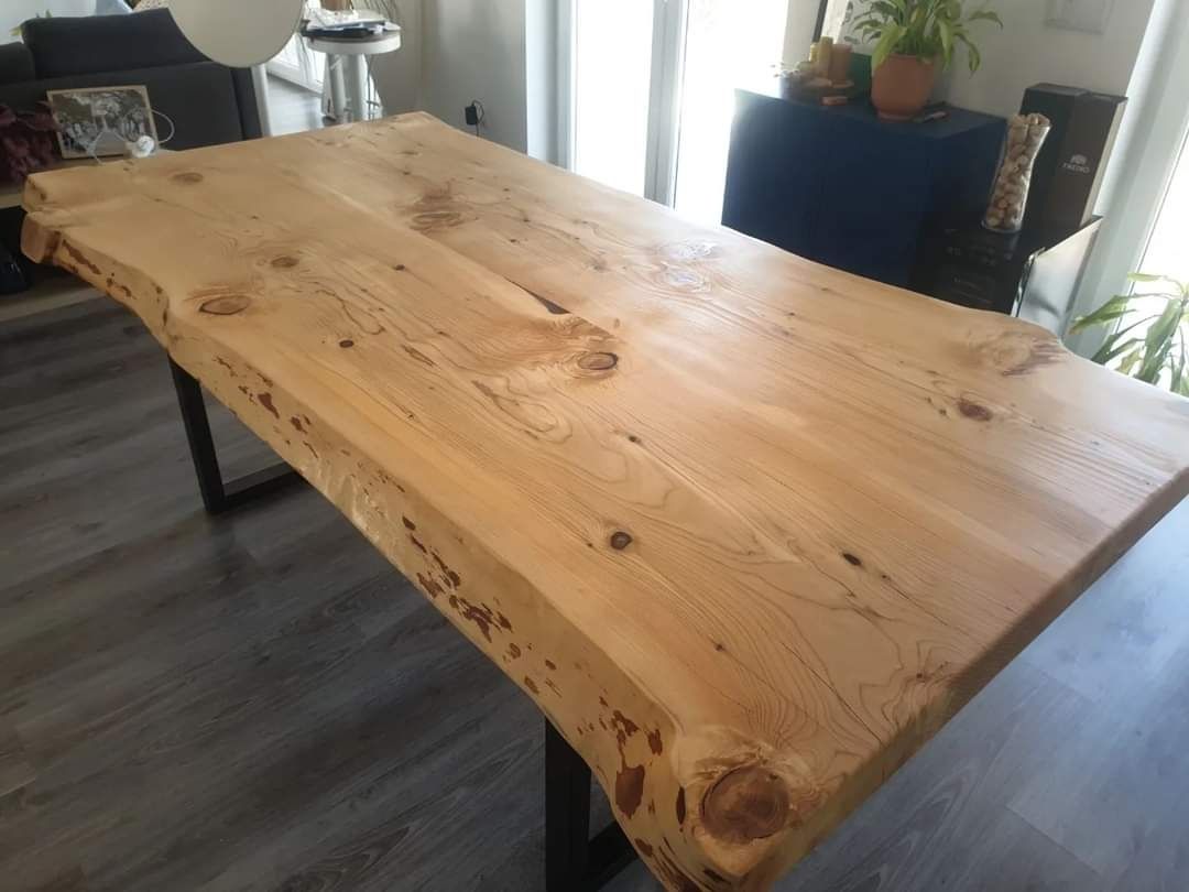 Mesa de jantar madeira maciça rústica
