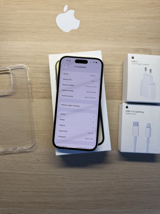 iPhone 14 Pro 128gb złoty bateria 100% komplet