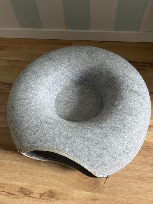 Donut legowisko tunel dla kota szare 50 cm