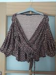 Bluzka plus size w panterkę Boohoo