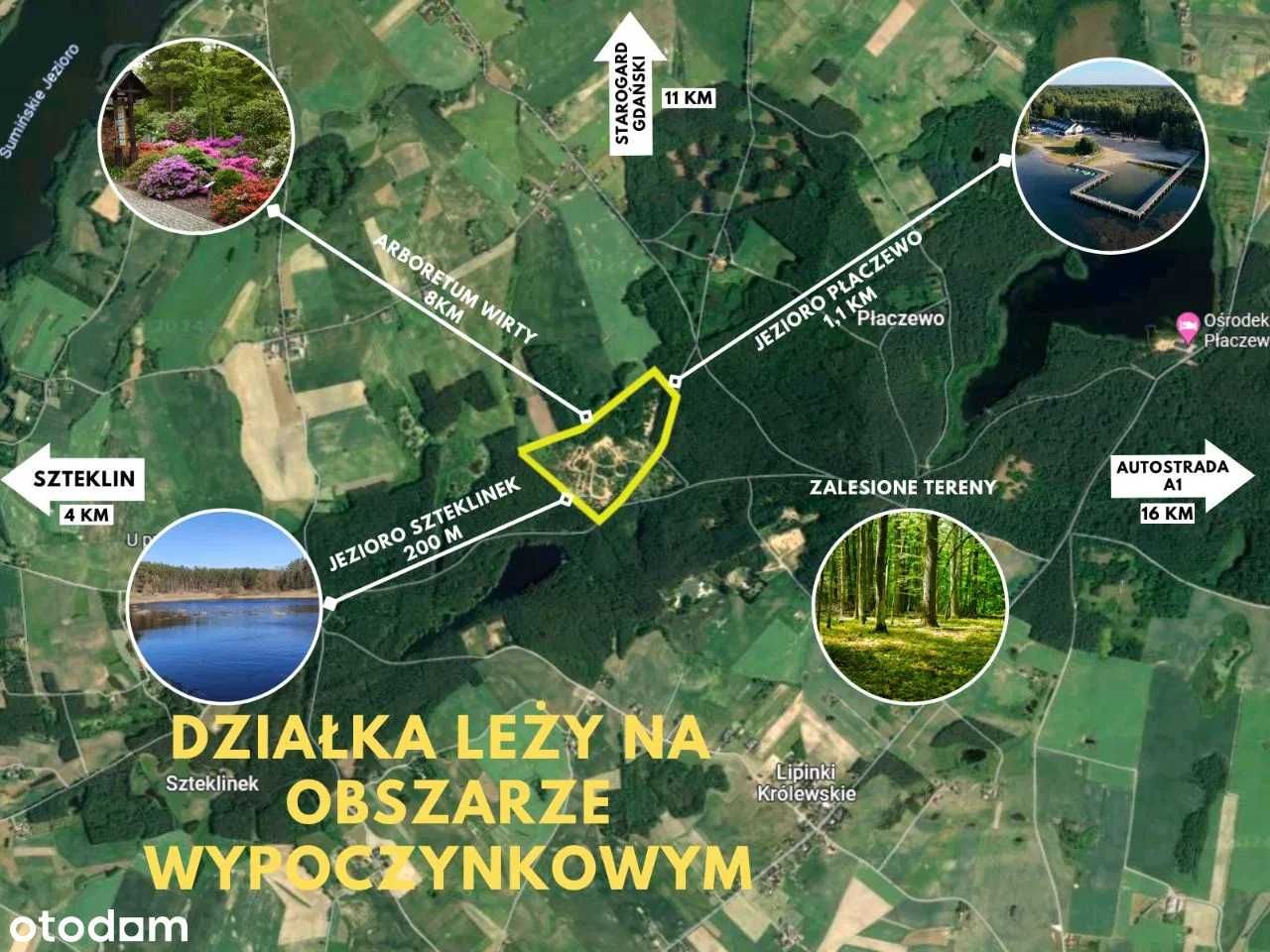 Działka Szteklin - 15ha, idealne pod inwestycje, złoża