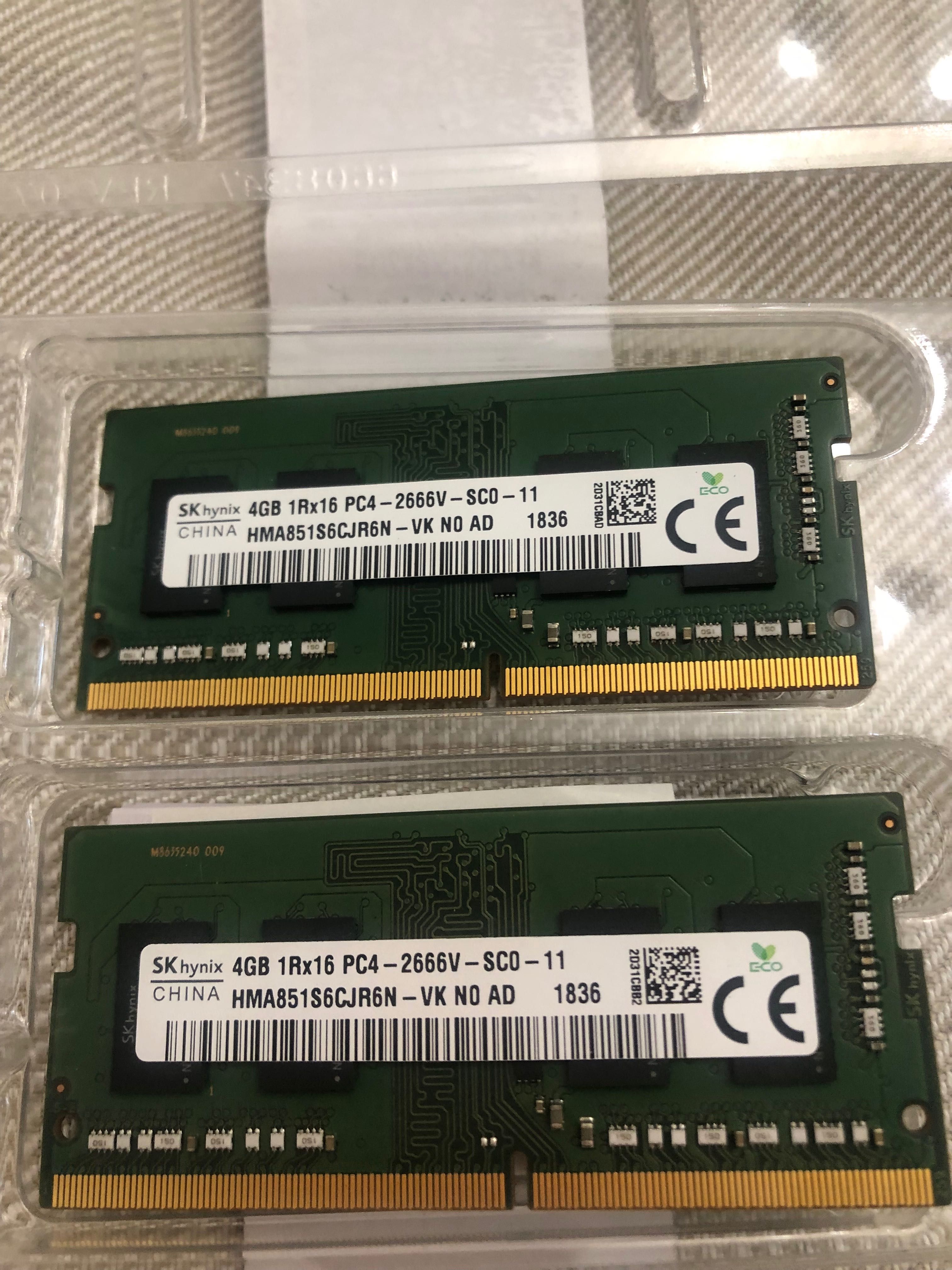 Памʼять оперативна  SK hynix 4 GB SO-DIMM DDR4 2666 MHz Б/У
