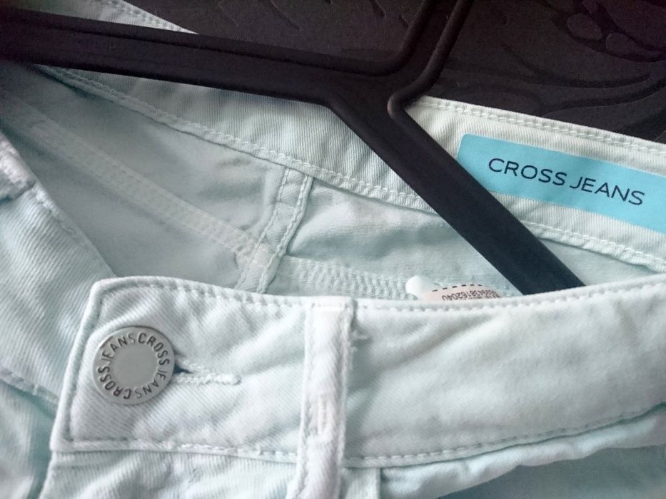 Bermudy szorty Cross Jeans miętowe XS S