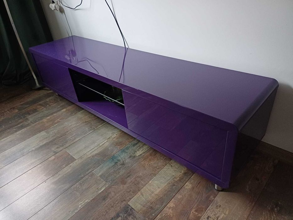 Szafka pod TV fioletowa połysk