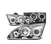 FARÓIS ANGEL EYES PARA FORD FOCUS LI 04-08 CHROME CROMADO H1 H1