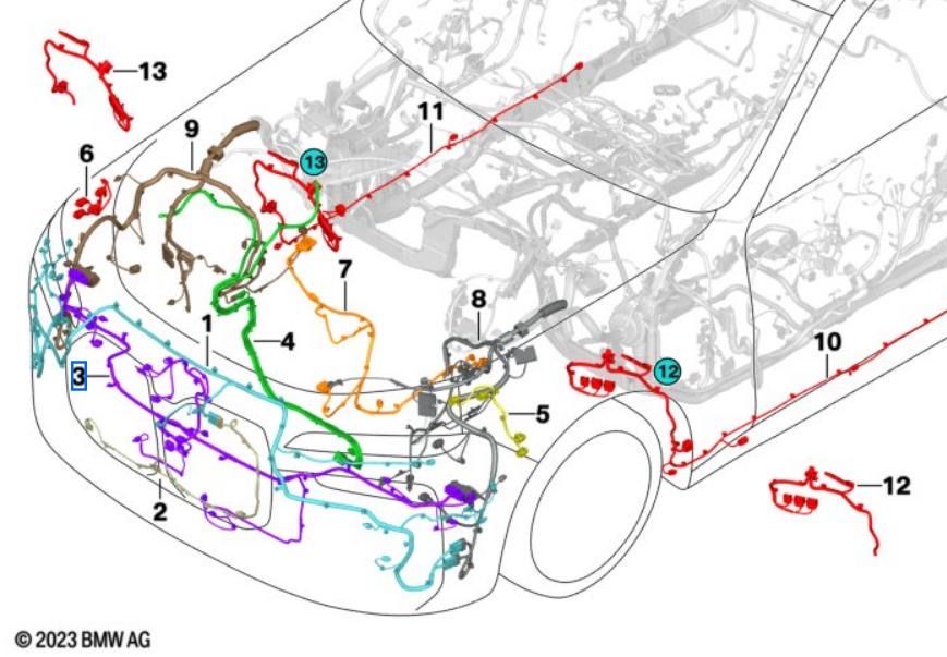 61125A86170 проводка бампера до BMW G60